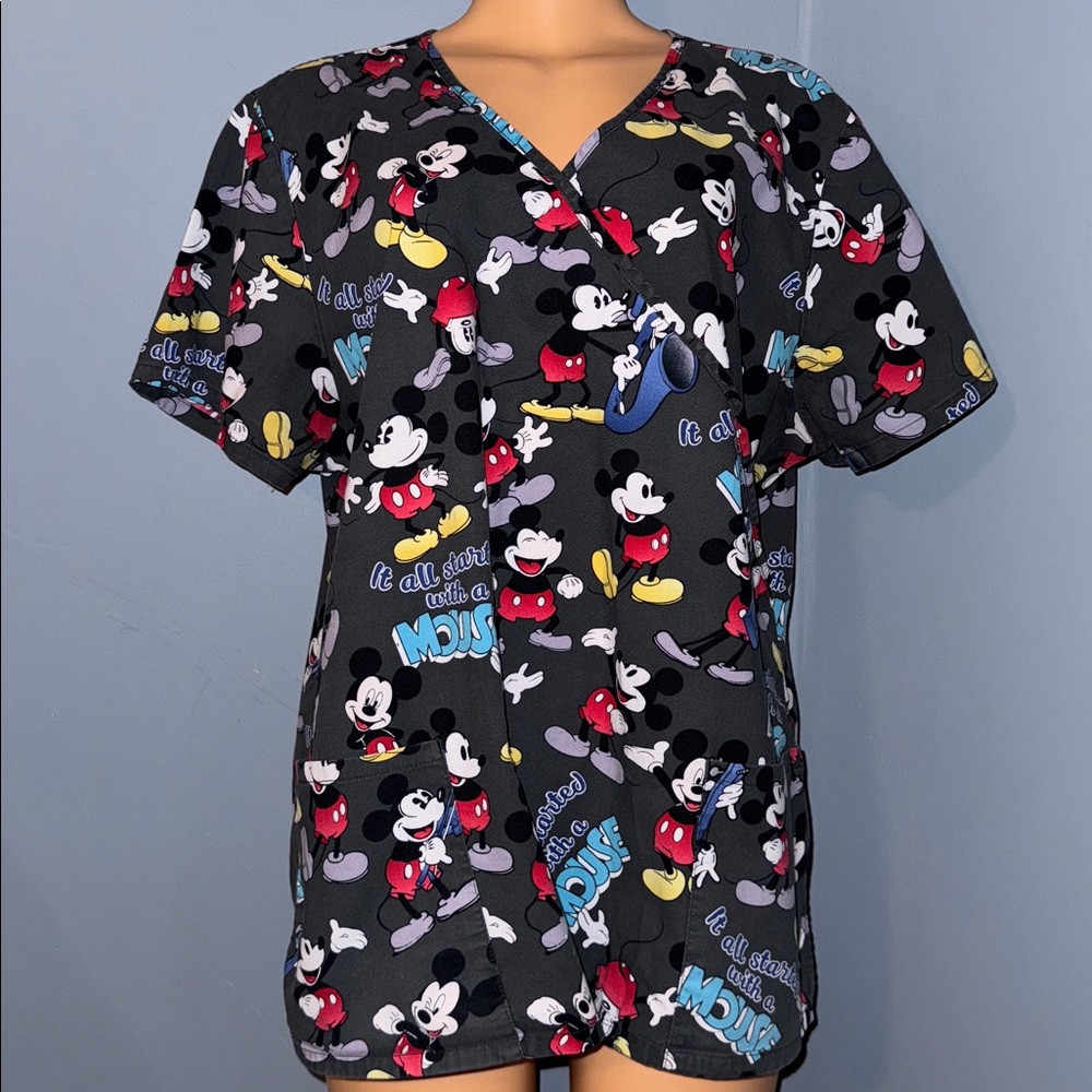 Disney Mickey Mouse Scrub Top - Size XL